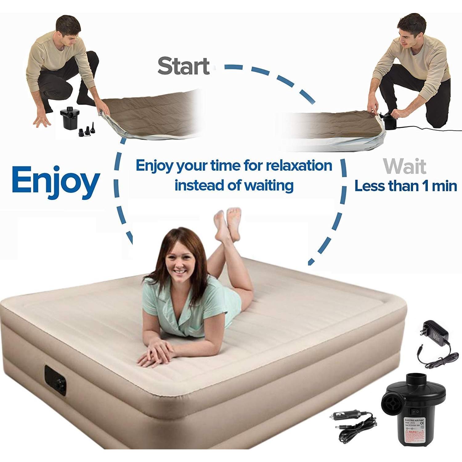 Bomba de Aire Eléctrica Yoocylii para Colchones Inflables 12V/110V