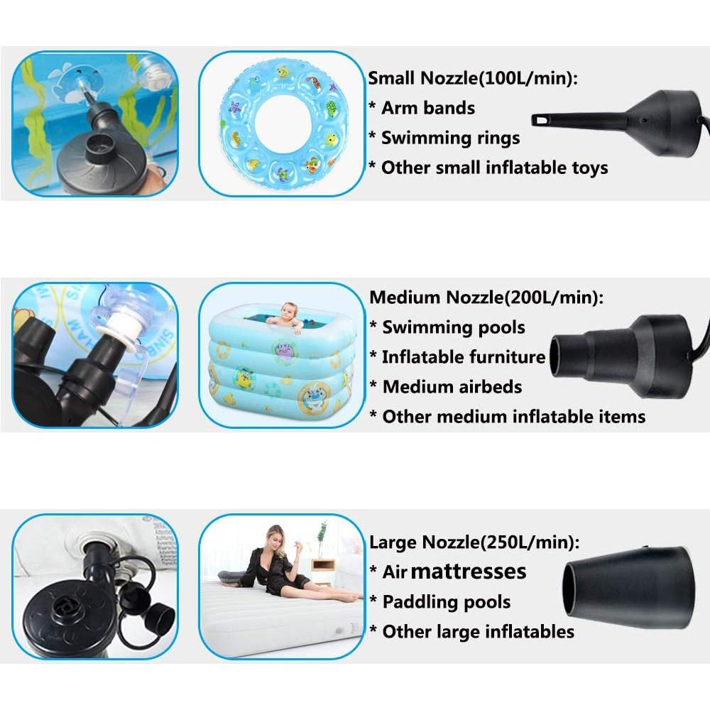 Bomba de Aire Eléctrica Yoocylii para Colchones Inflables 12V/110V