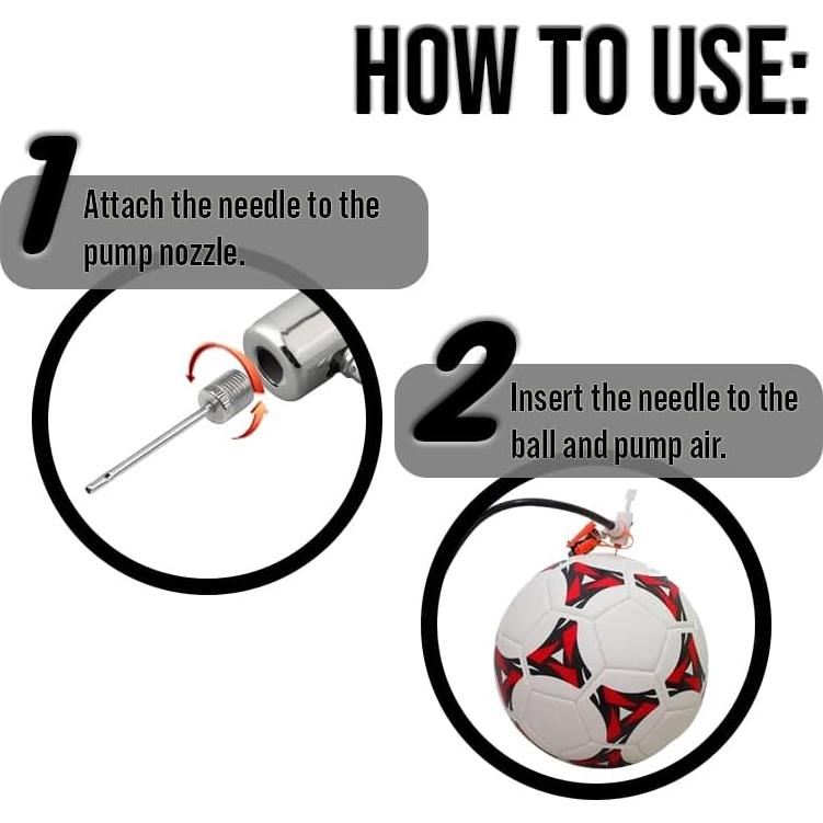 Juego de 3 Agujas de Inflación Mobi Lock para Balones