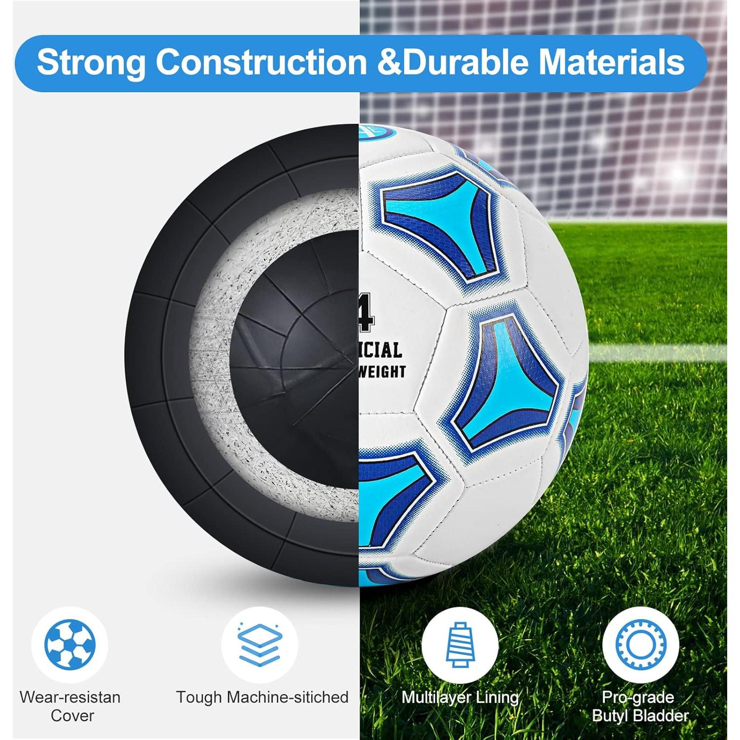 Balón de Fútbol STEEFAN Tamaño 4 Cambiante Color con Bomba