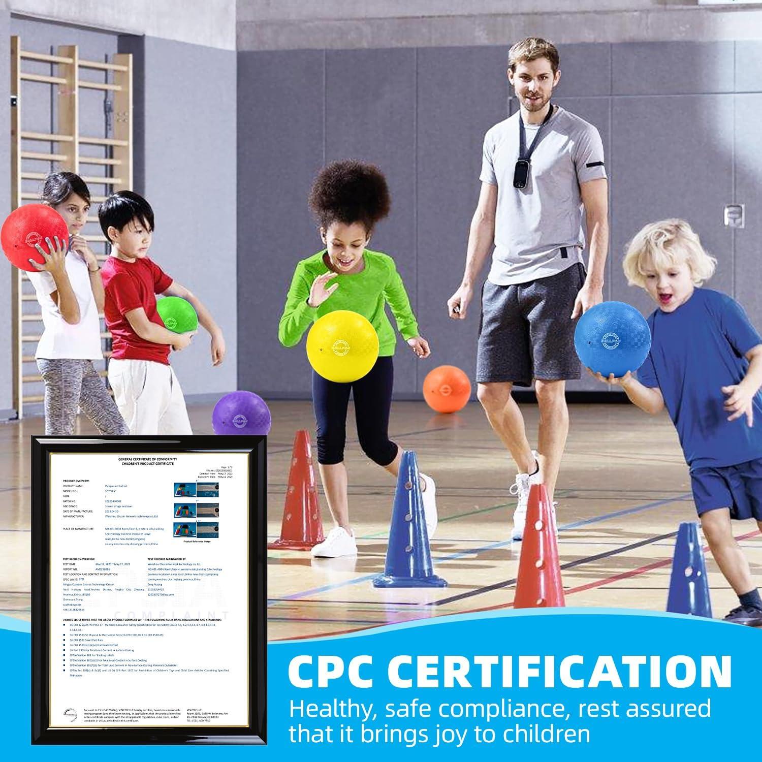 Set de 6 Pelotas de Dodgeball BallFUN 21.6 cm con Bomba