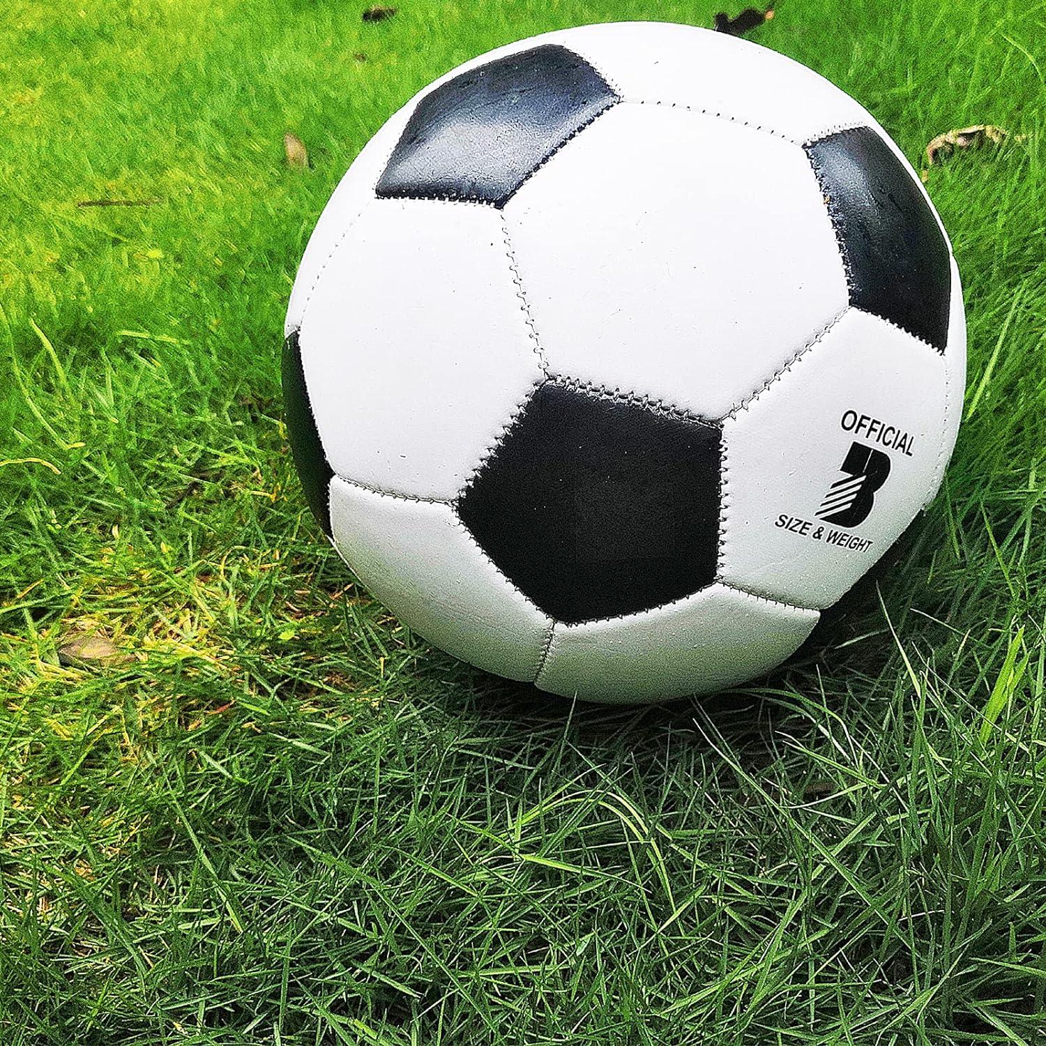 Balón de Fútbol SPDTECH Tamaño 3 PU Blanco Negro con Bomba