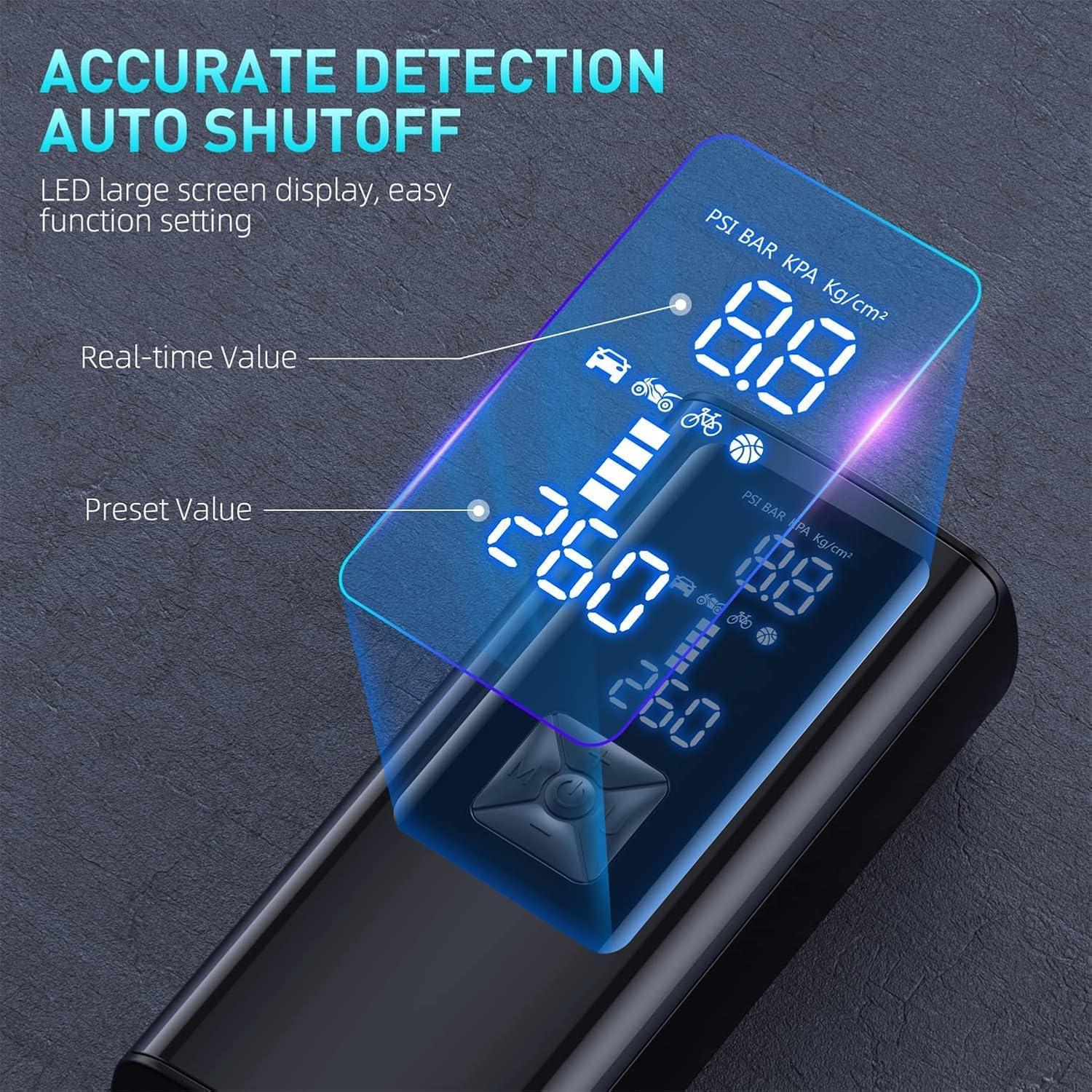 Compresor de Aire Portátil TOBZMONO YY-P003 180PSI 22000mAh