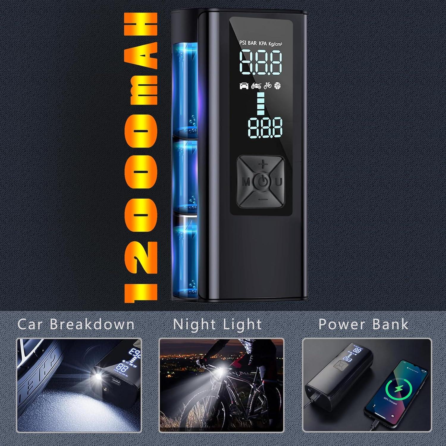 Compresor de Aire Portátil TOBZMONO YY-P003 180PSI 22000mAh