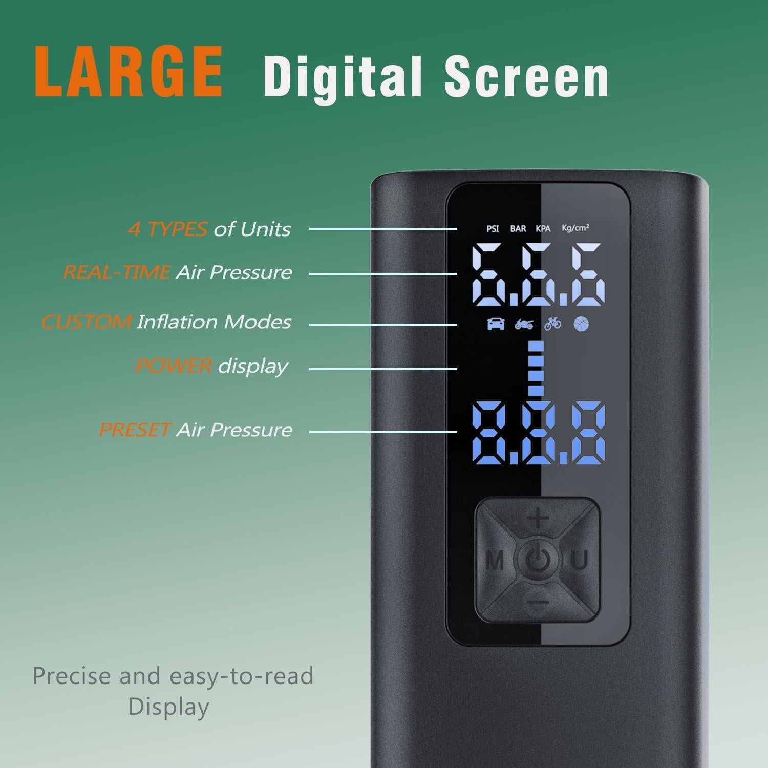 Compresor de Aire Portátil TOBZMONO YY-P003 180PSI 22000mAh