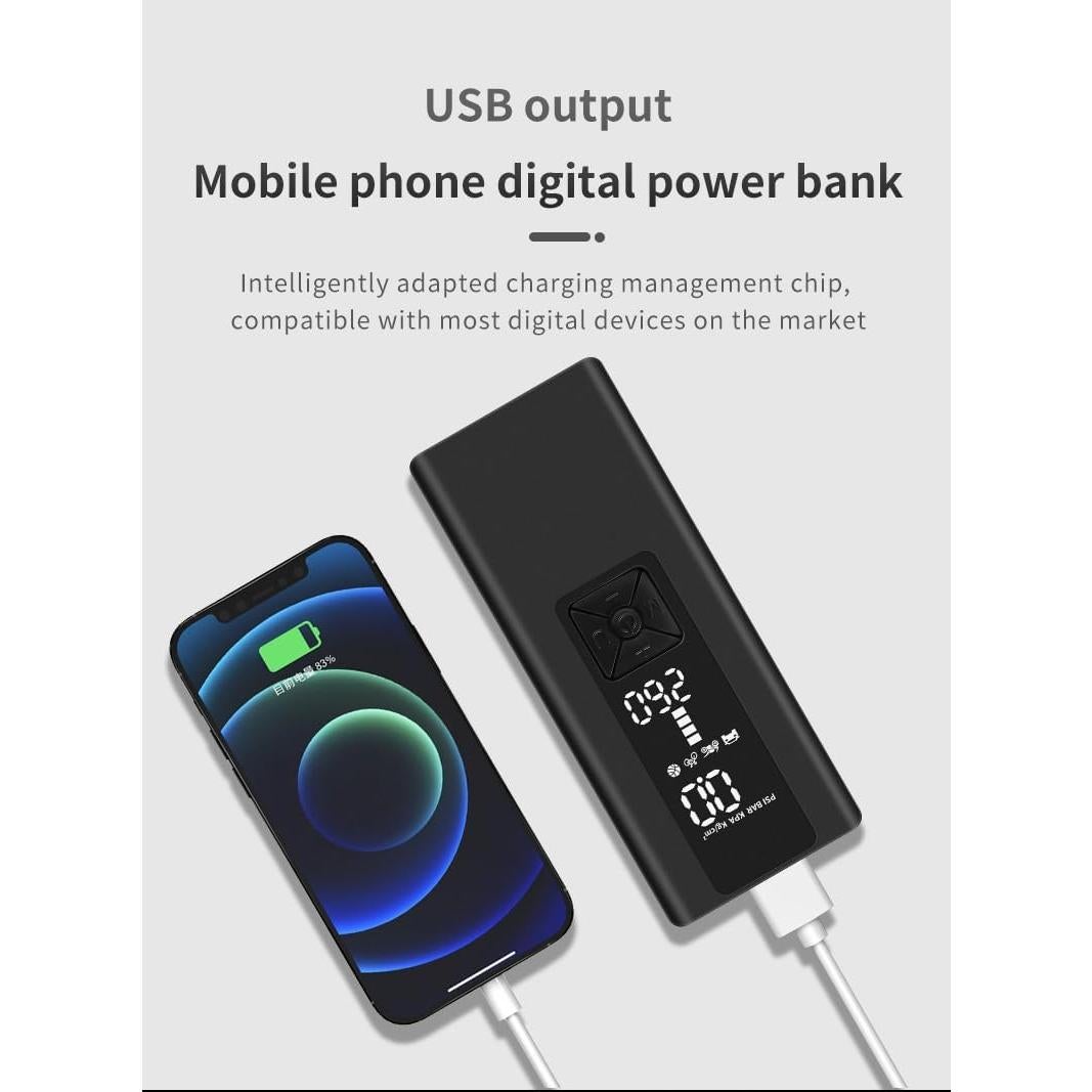 Compresor de Aire Portátil TOBZMONO YY-P003 180PSI 22000mAh