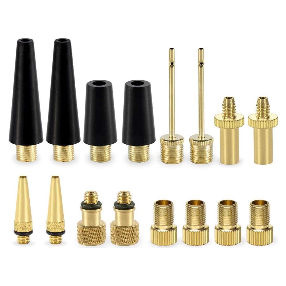 Kit de Adaptadores de Válvula YASI 16PCS para Bicicleta y Pelotas