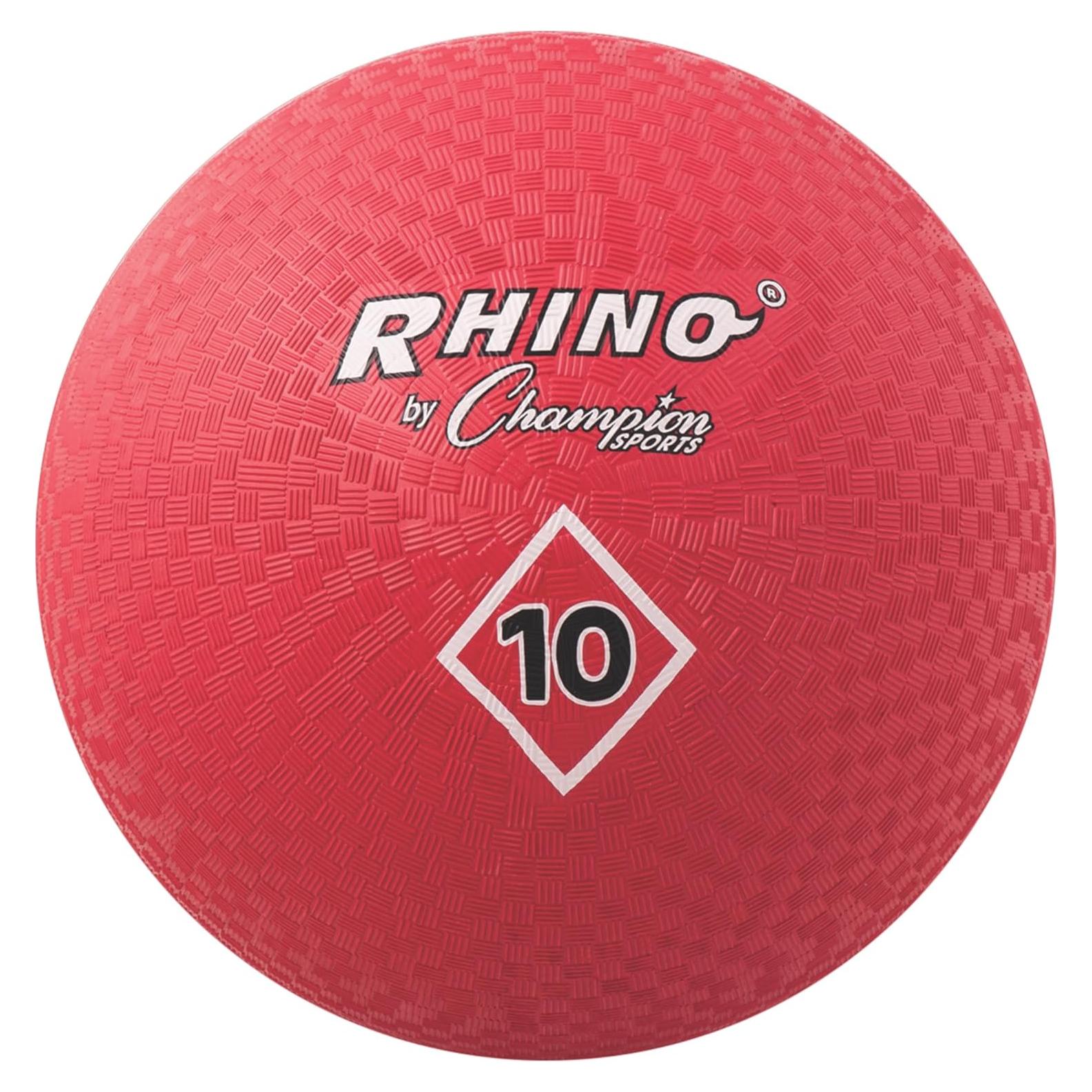 Pelota de Patio Champion Sports 10" Roja - Nylon 2 Capas