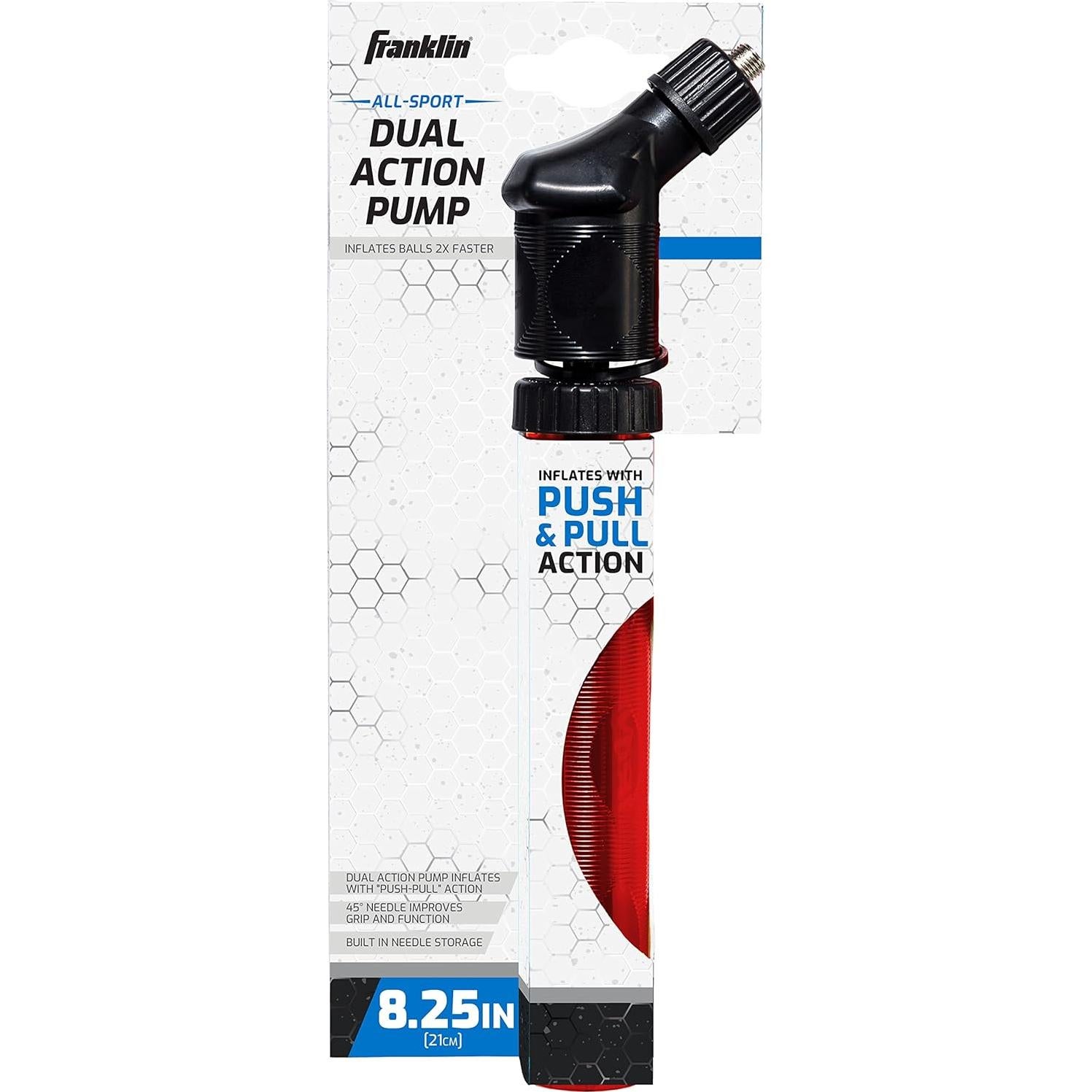 Bomba de Inflado Doble Acción Franklin Sports 19 cm Manual