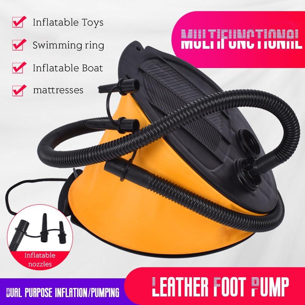 Bomba de aire de pie Glomora 3L para inflables - Amarillo