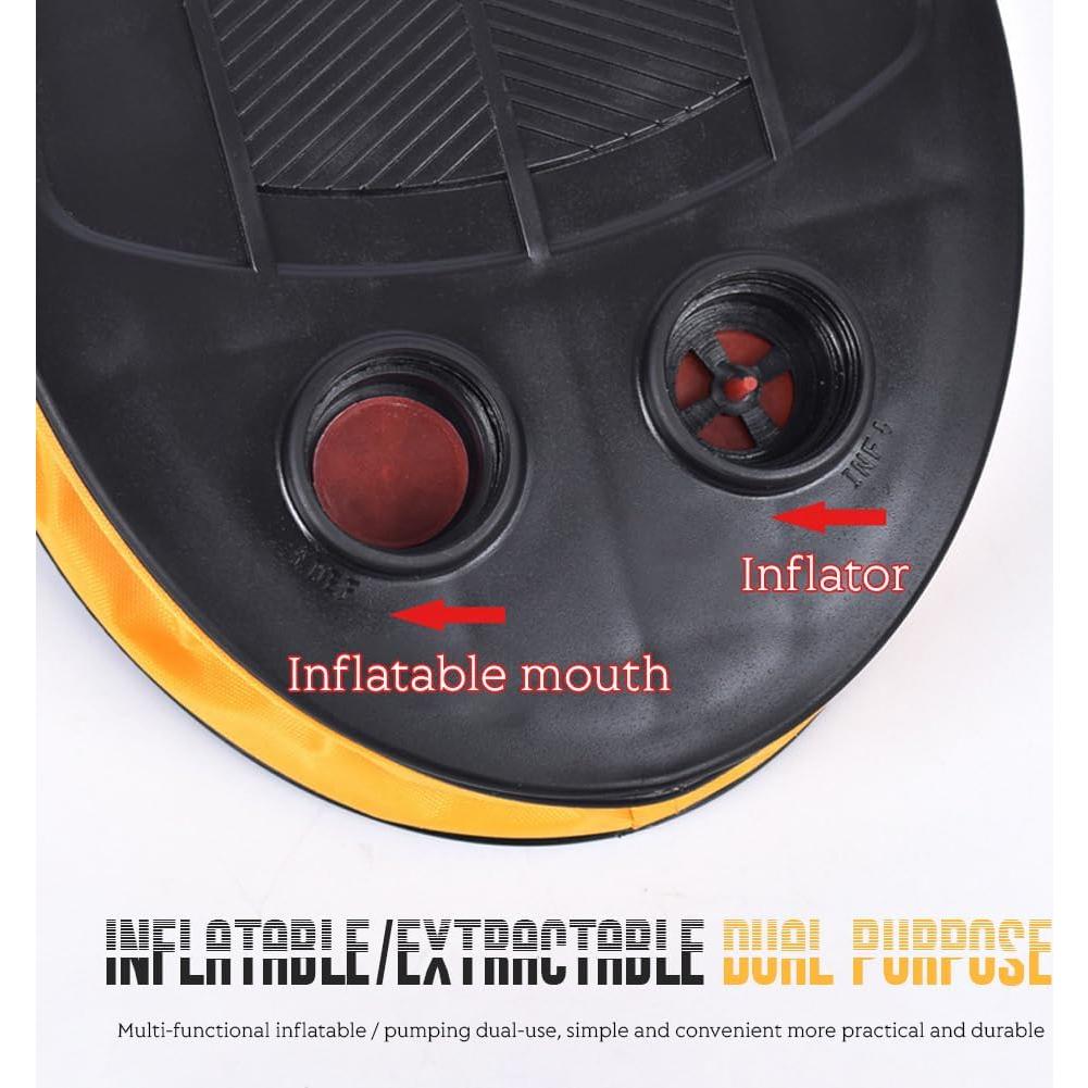 Bomba de aire de pie Glomora 3L para inflables - Amarillo