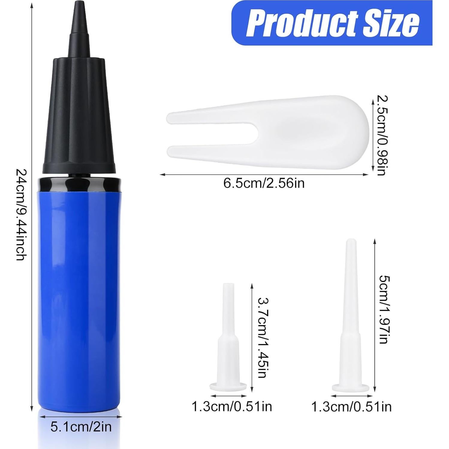 Bomba de Aire Manual PEUTIER para Balones Inflables con 10 Tapones