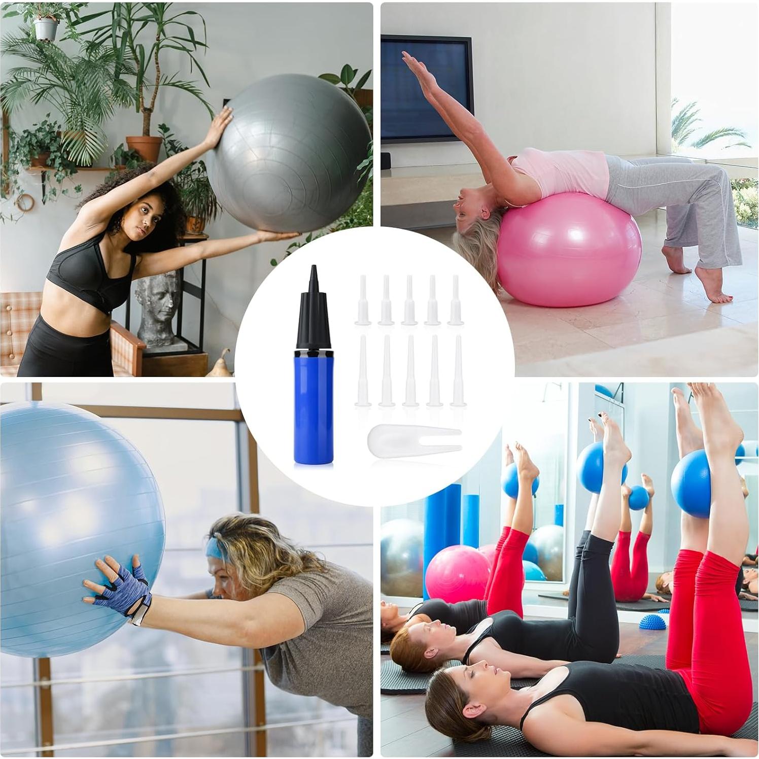 Bomba de Aire Manual PEUTIER para Balones Inflables con 10 Tapones