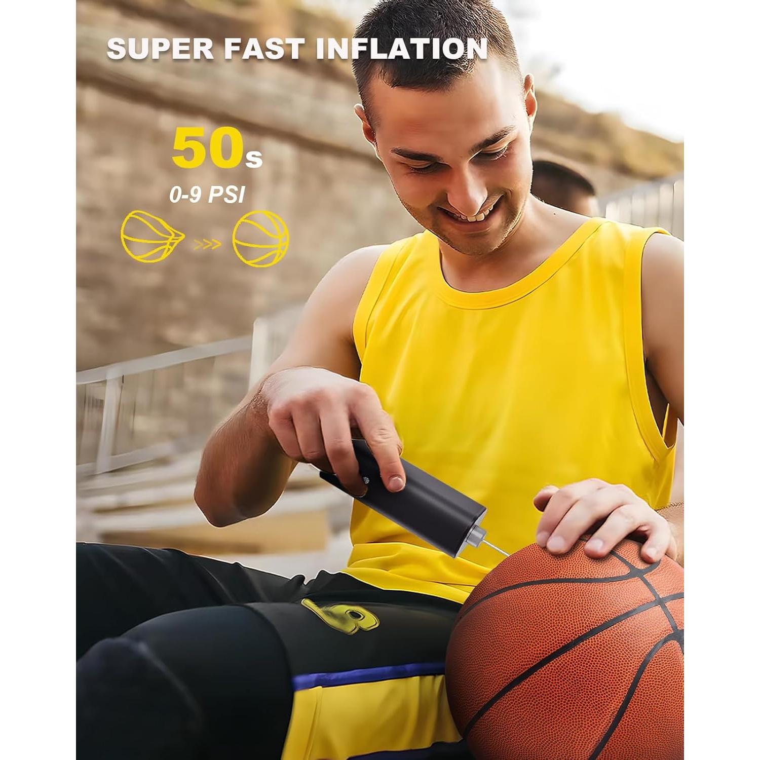 Bomba de aire eléctrica Feifuns para pelotas deportivas 40 LPM