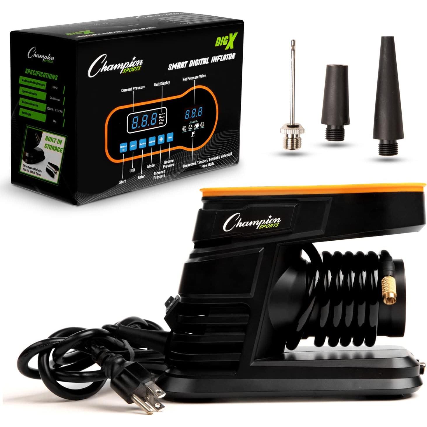 Bomba de Aire Digital Champion Sports - Inflador Electrónico 30 PSI