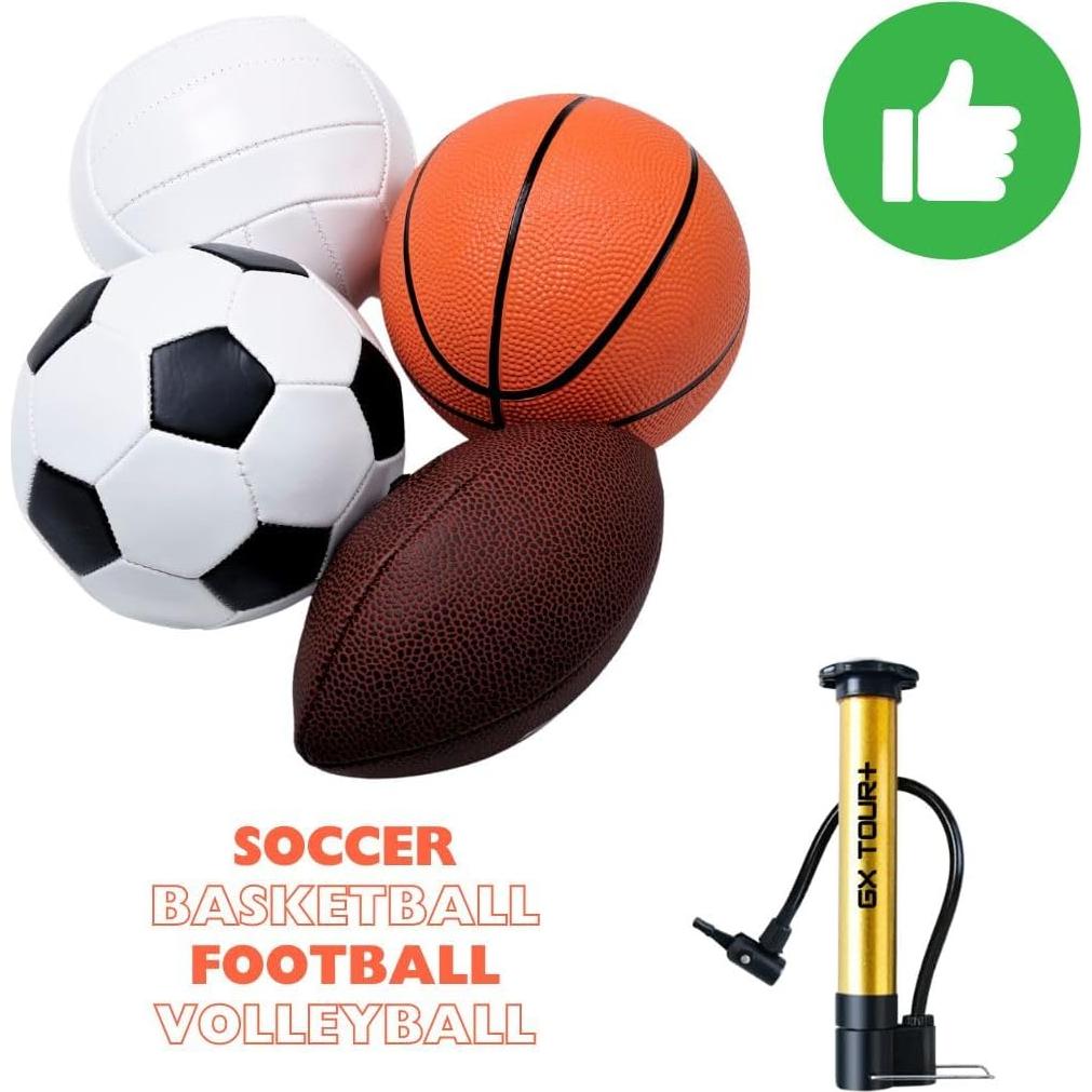 Inflador Manual GX TOUR+ Multiuso para Pelotas Deportivas