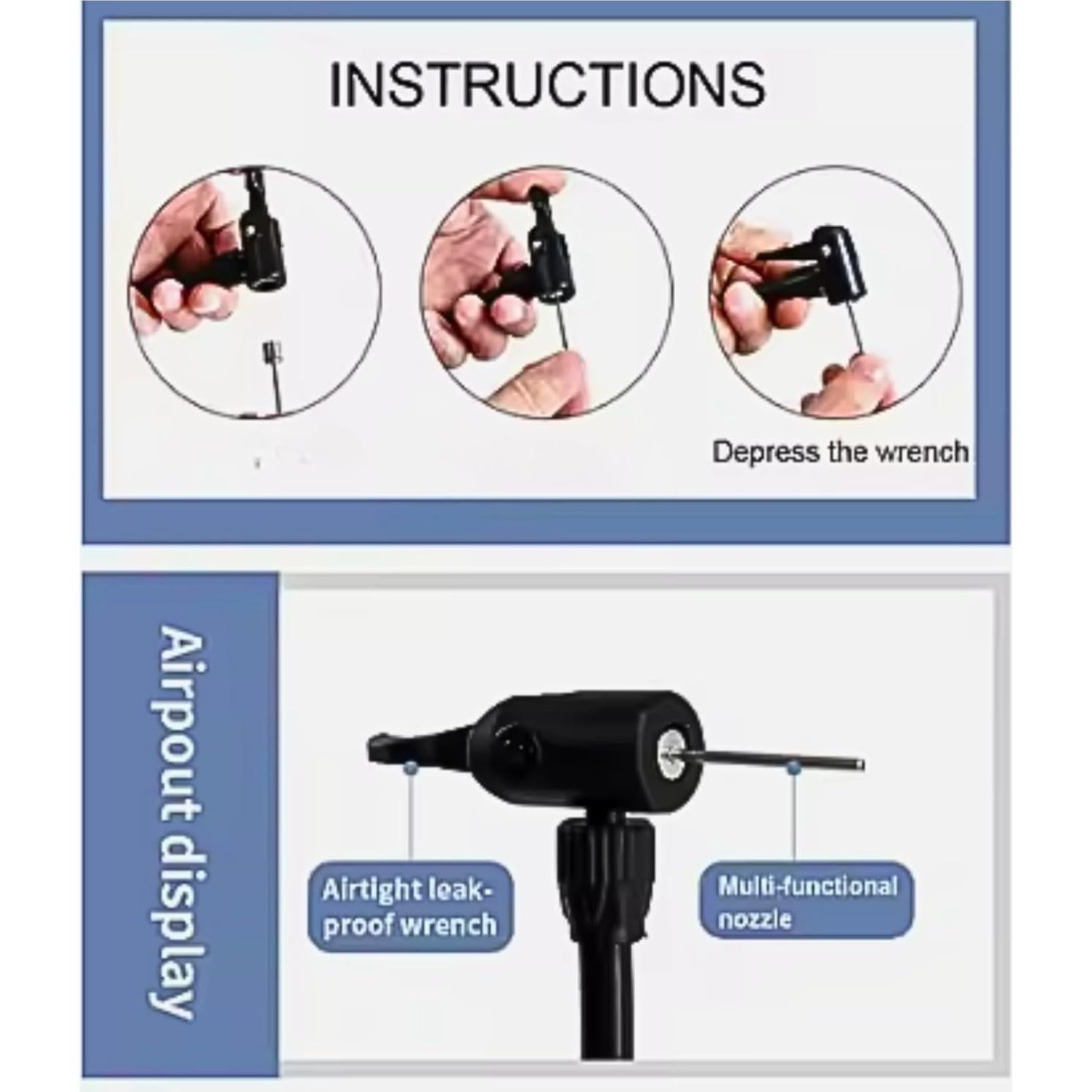 Inflador Manual GX TOUR+ Multiuso para Pelotas Deportivas