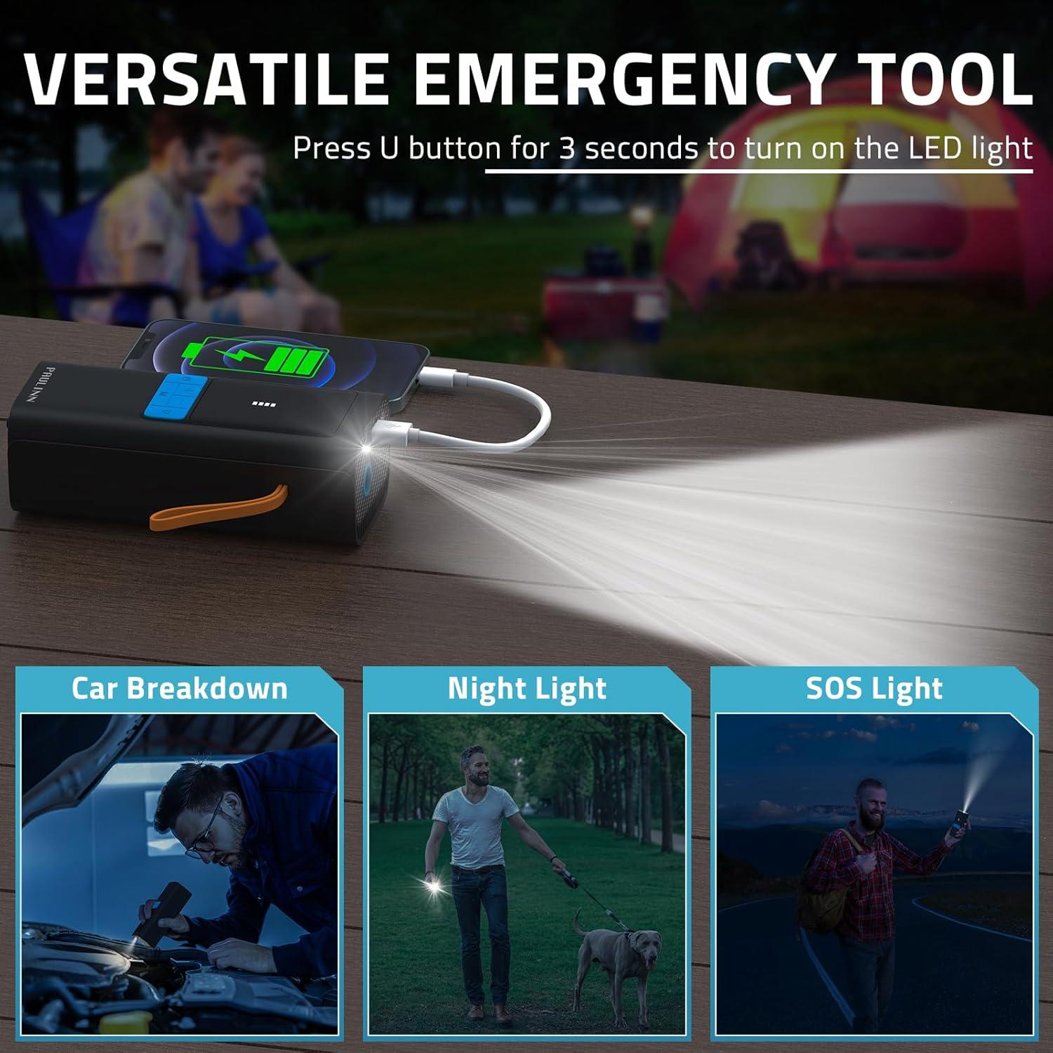 Compresor de Aire Portátil PAULINN 150 PSI 15000mAh Inalámbrico