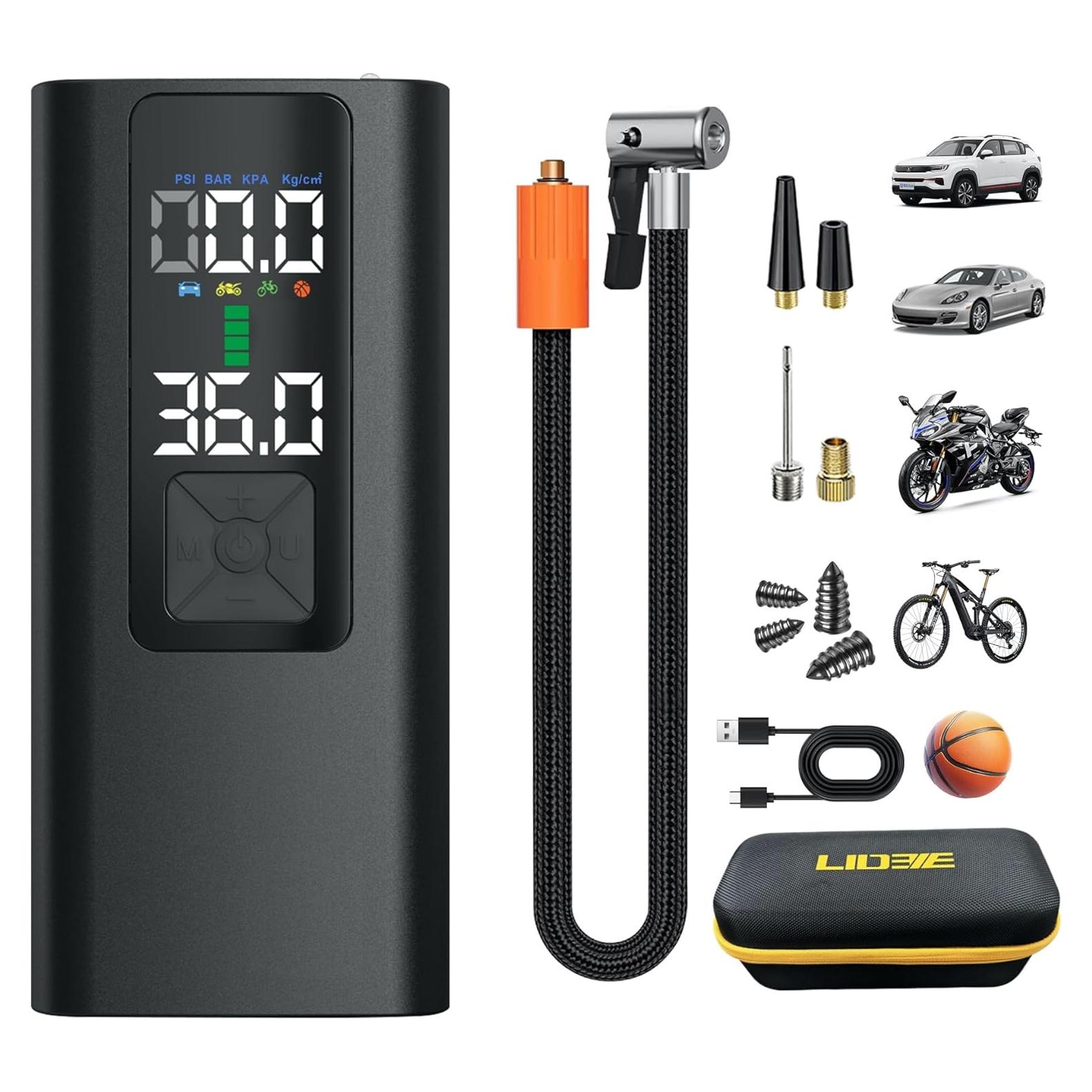 Compresor de Aire Portátil LIDEIE Bomba de Inflado 150 PSI