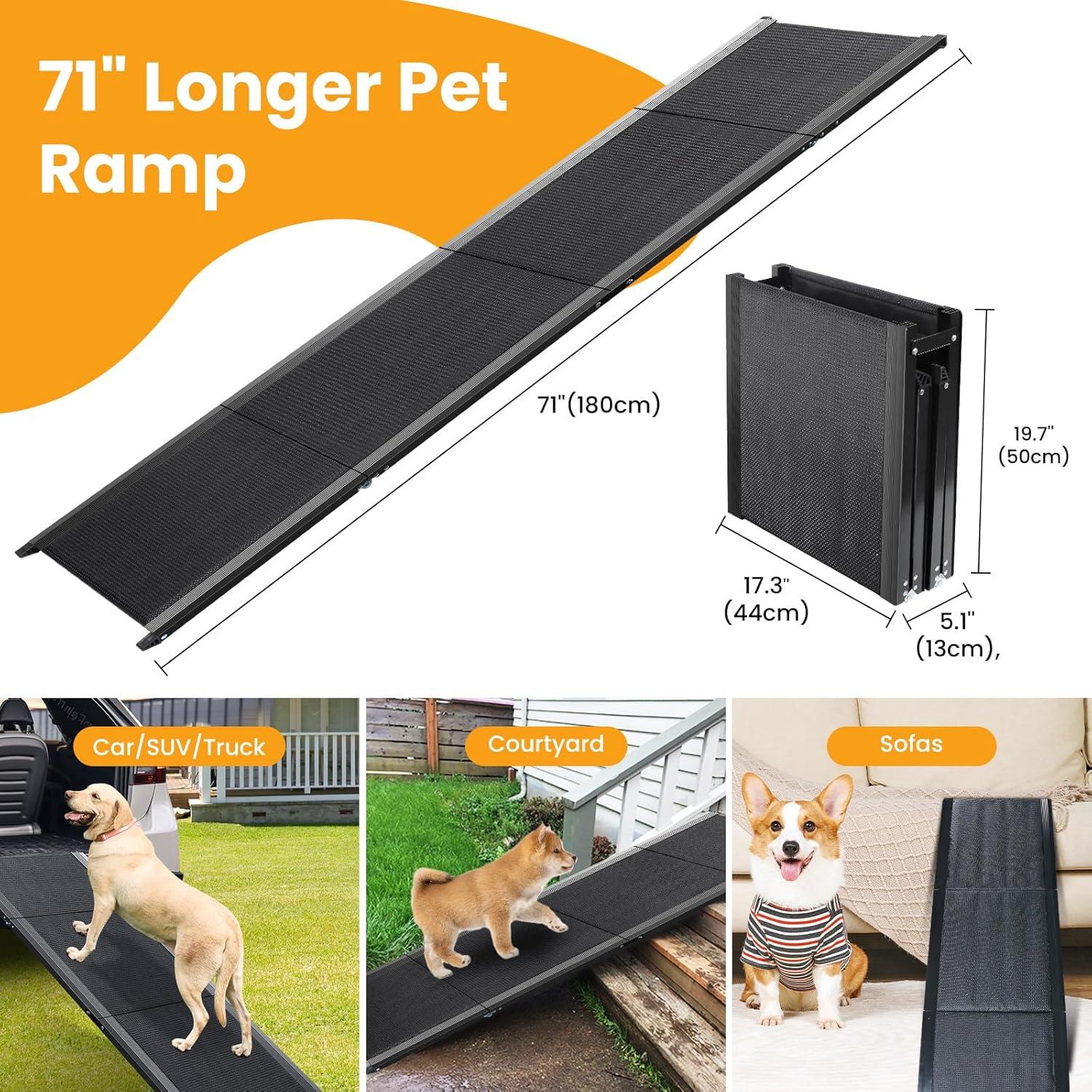 Rampa Plegable para Perros PALATALA 180 cm Antideslizante