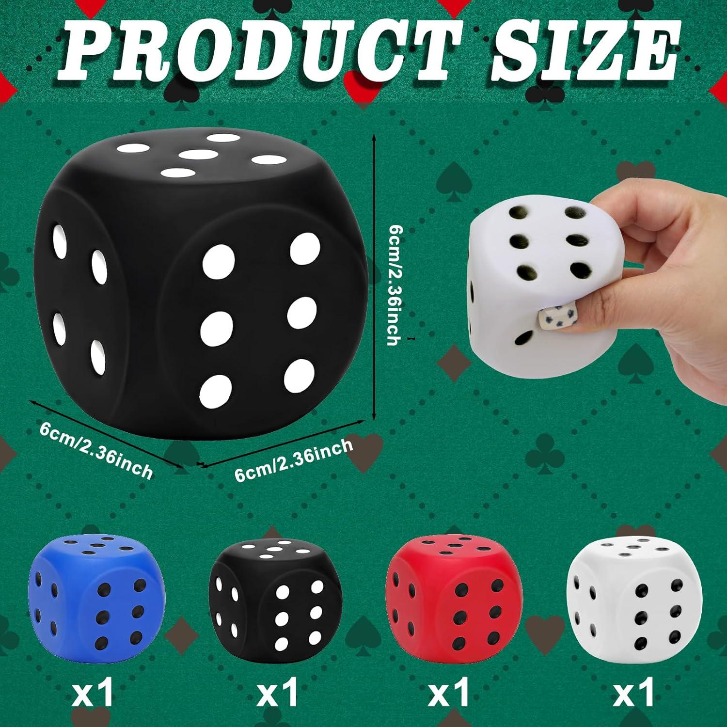 Dados de Espuma Jumbo HEYTIMI 6 cm - 4 Pcs Multicolor