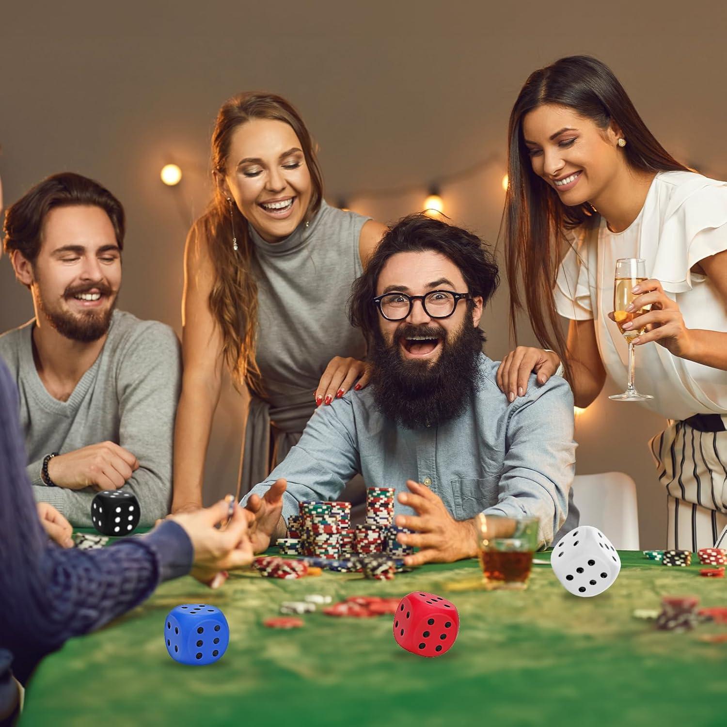 Dados de Espuma Jumbo HEYTIMI 6 cm - 4 Pcs Multicolor