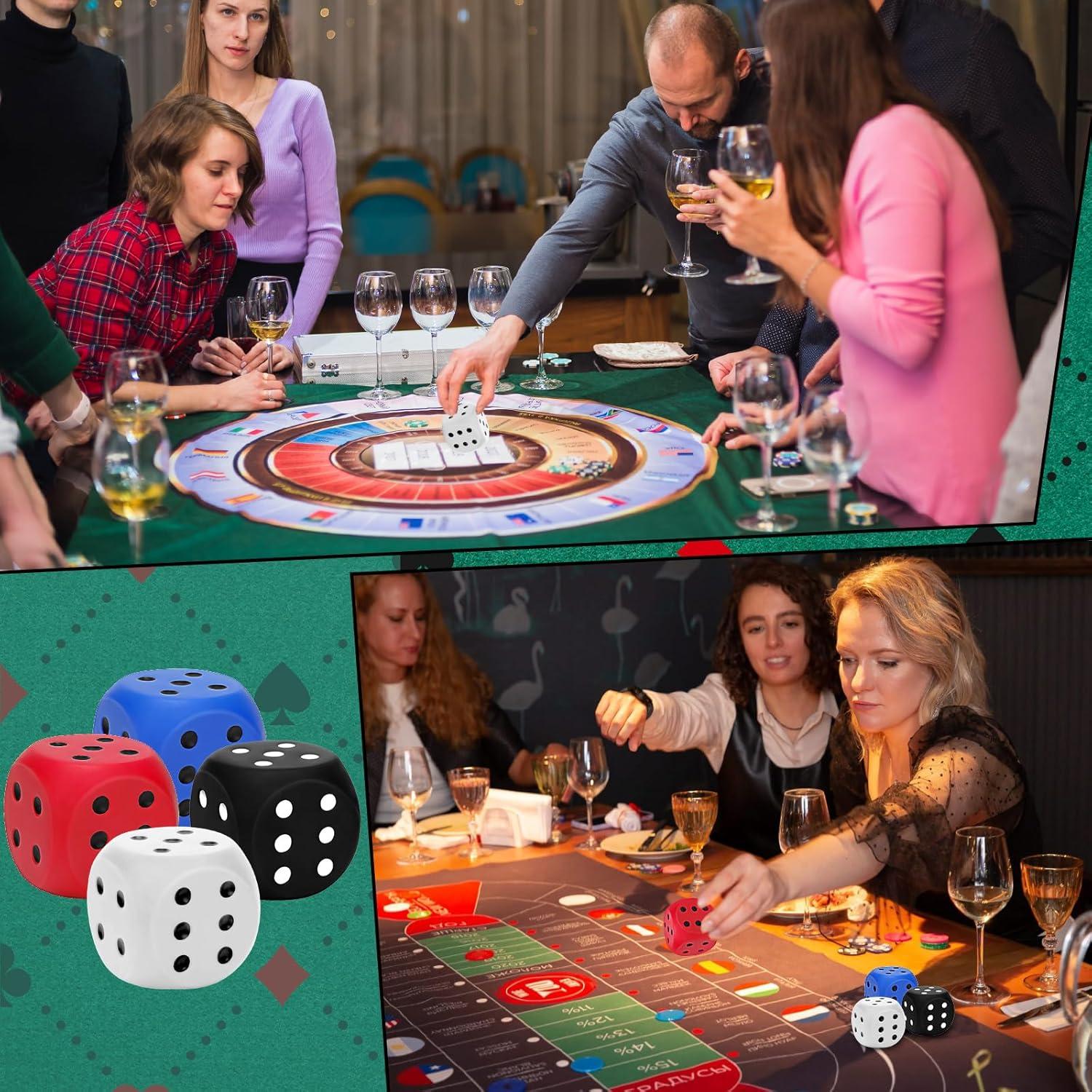 Dados de Espuma Jumbo HEYTIMI 6 cm - 4 Pcs Multicolor