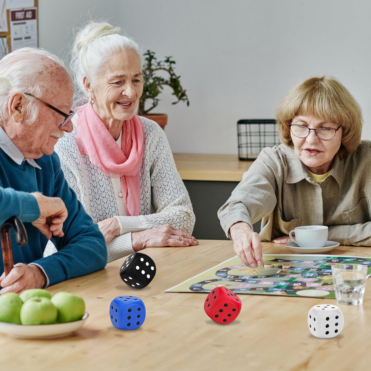 Dados de Espuma Jumbo HEYTIMI 6 cm - 4 Pcs Multicolor