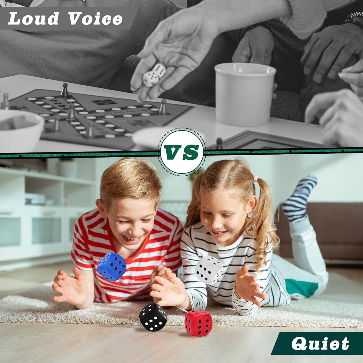 Dados de Espuma Jumbo HEYTIMI 6 cm - 4 Pcs Multicolor