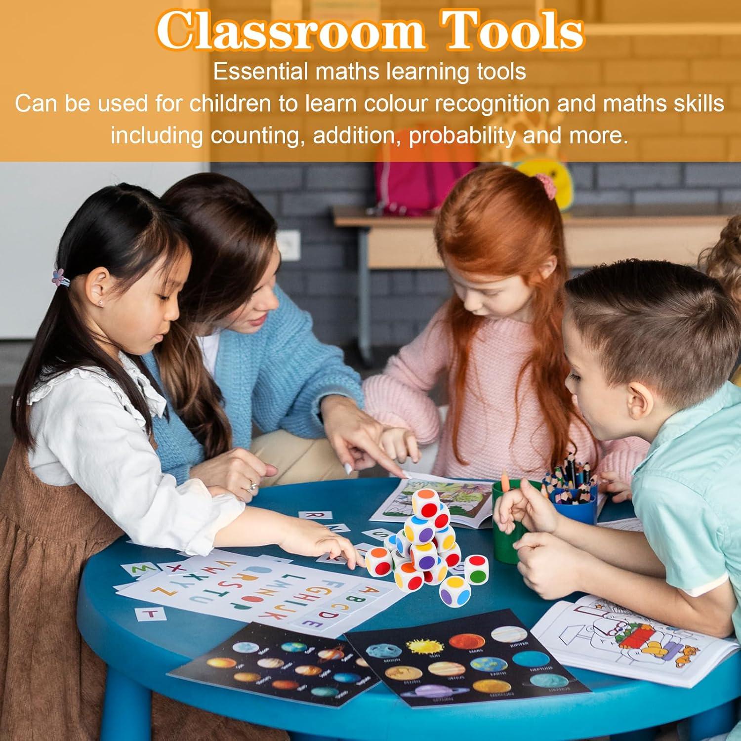 Juego de Dados de Colores Thinp - 18 Piezas 16mm Acrílico