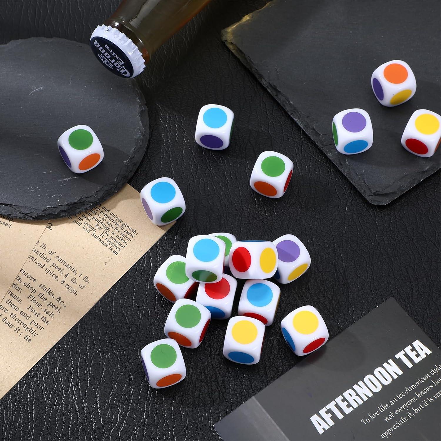 Juego de Dados de Colores Thinp - 18 Piezas 16mm Acrílico