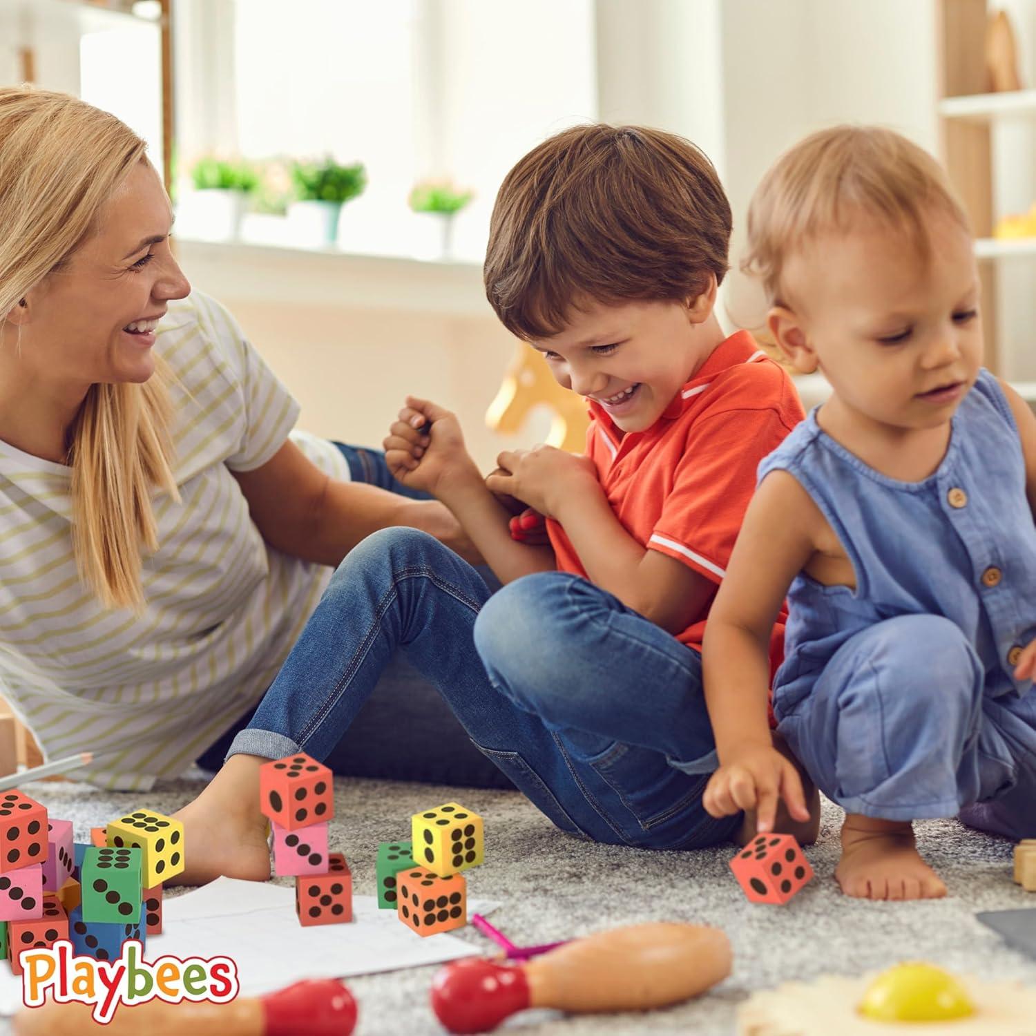 Juego de Dados de Espuma Jumbo Playbees - Paquete de 12
