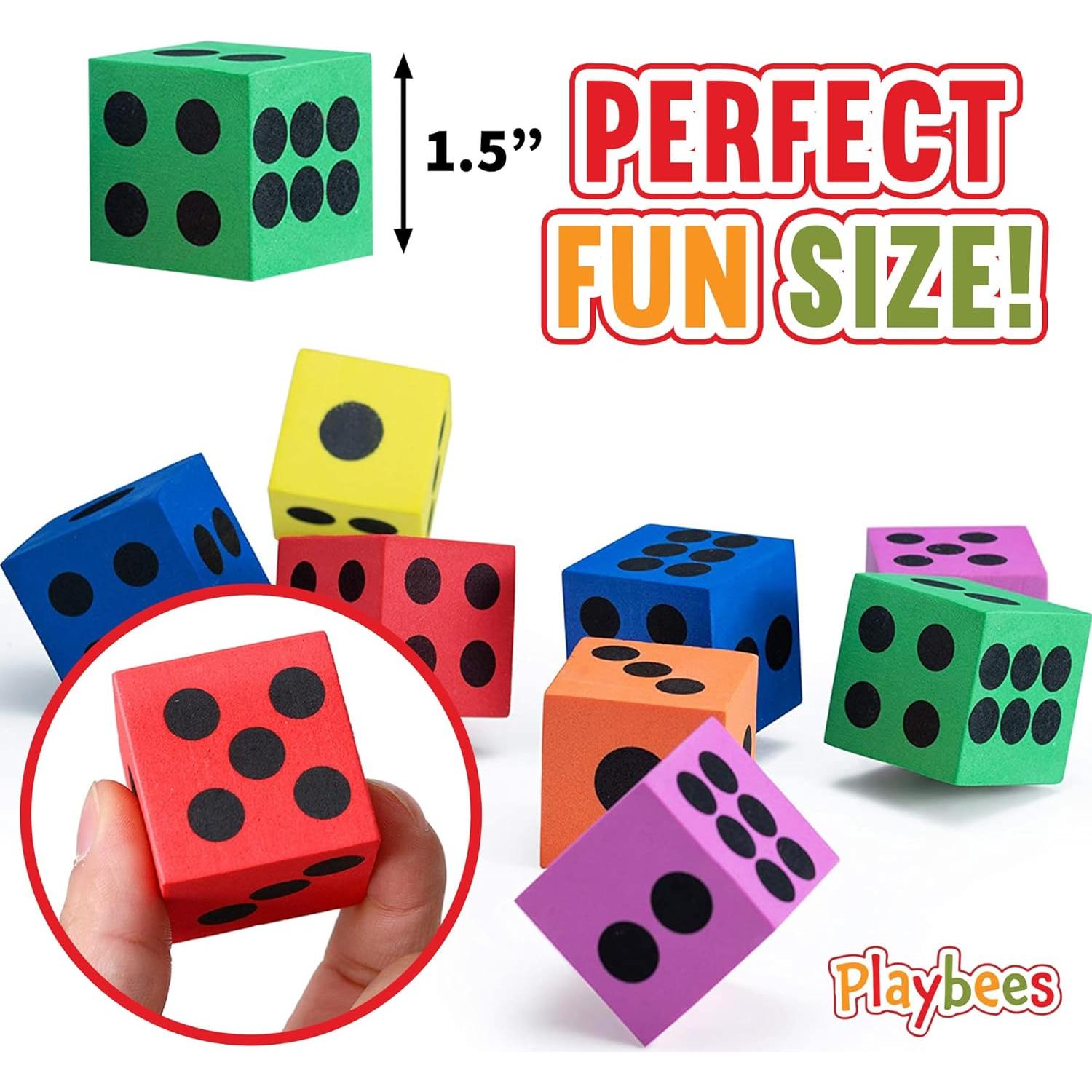 Juego de Dados de Espuma Jumbo Playbees - Paquete de 12