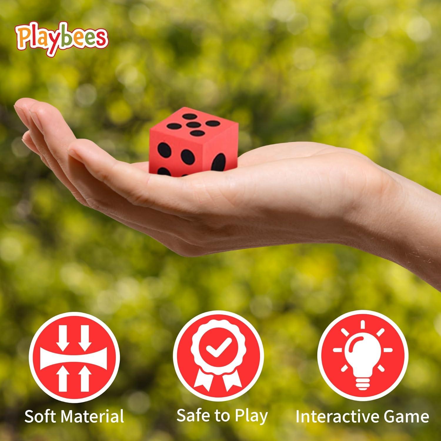 Juego de Dados de Espuma Jumbo Playbees - Paquete de 12