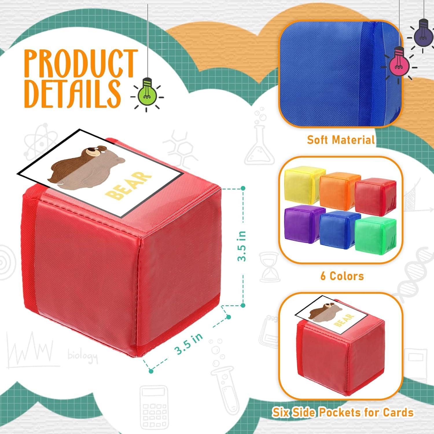 Dados de Espuma Yilloog 8 cm 6 Piezas para Aula y Juegos