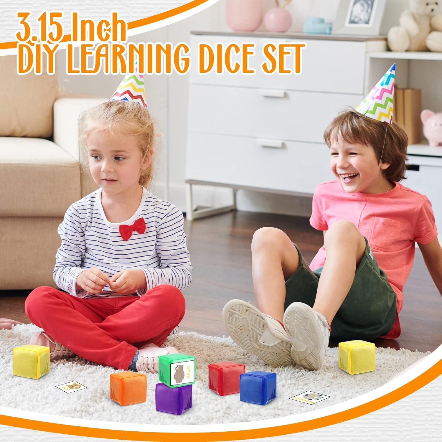 Dados de Espuma Yilloog 8 cm 6 Piezas para Aula y Juegos