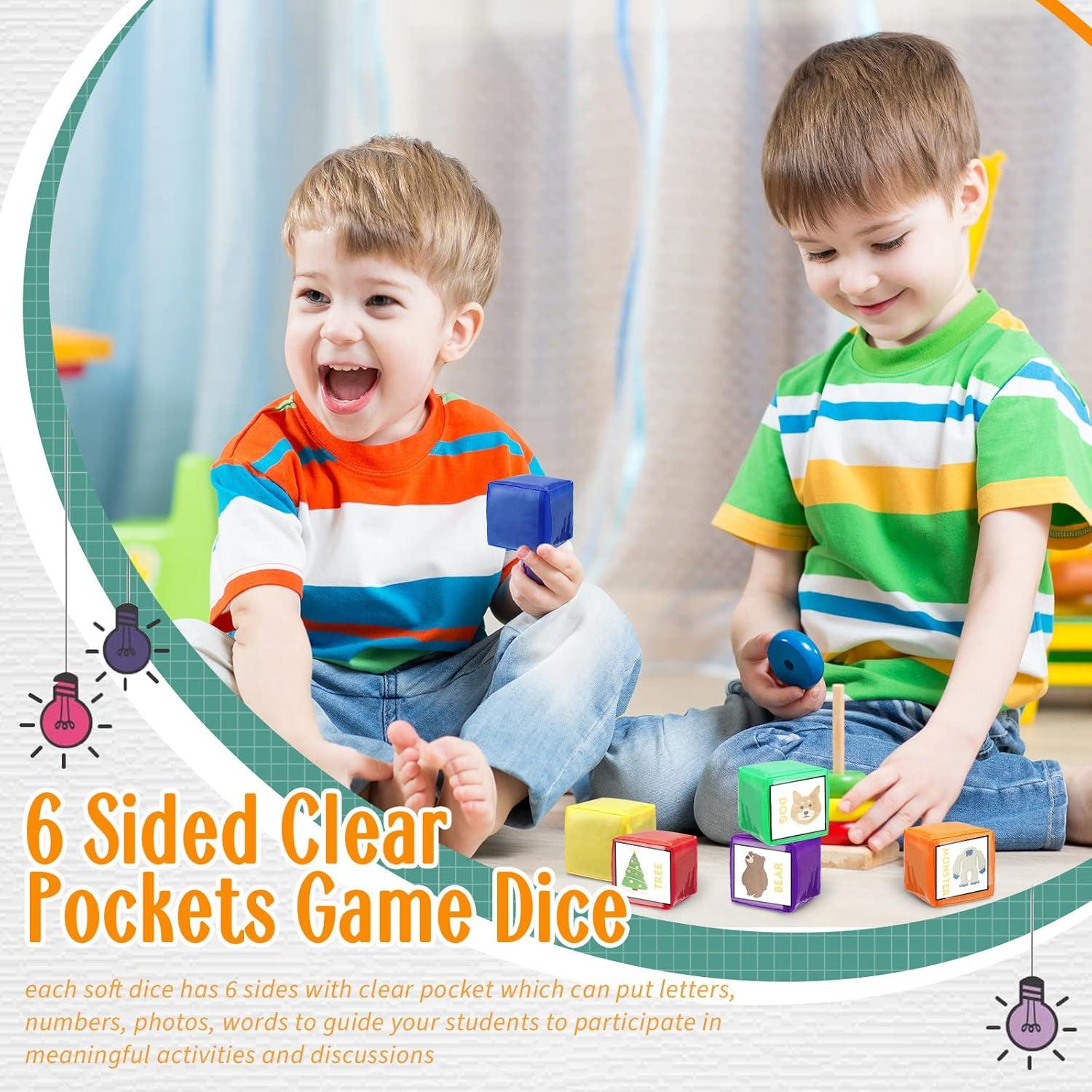 Dados de Espuma Yilloog 8 cm 6 Piezas para Aula y Juegos