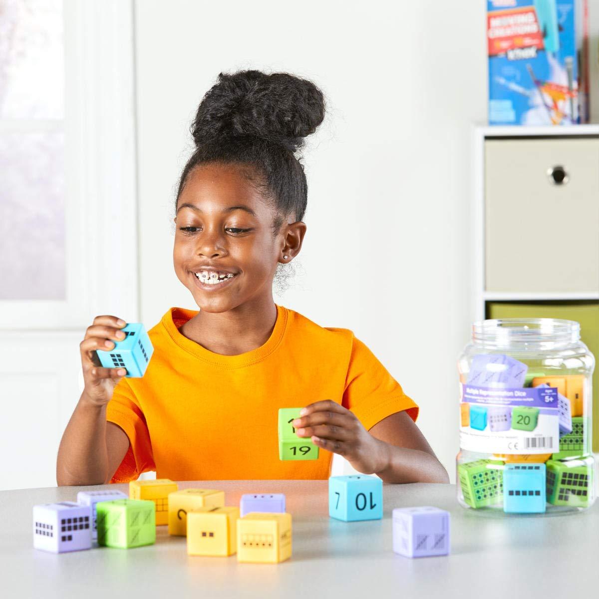 Set de Dados Matemáticos Hand2Mind para Niños 5-8 Años - 16 Piezas