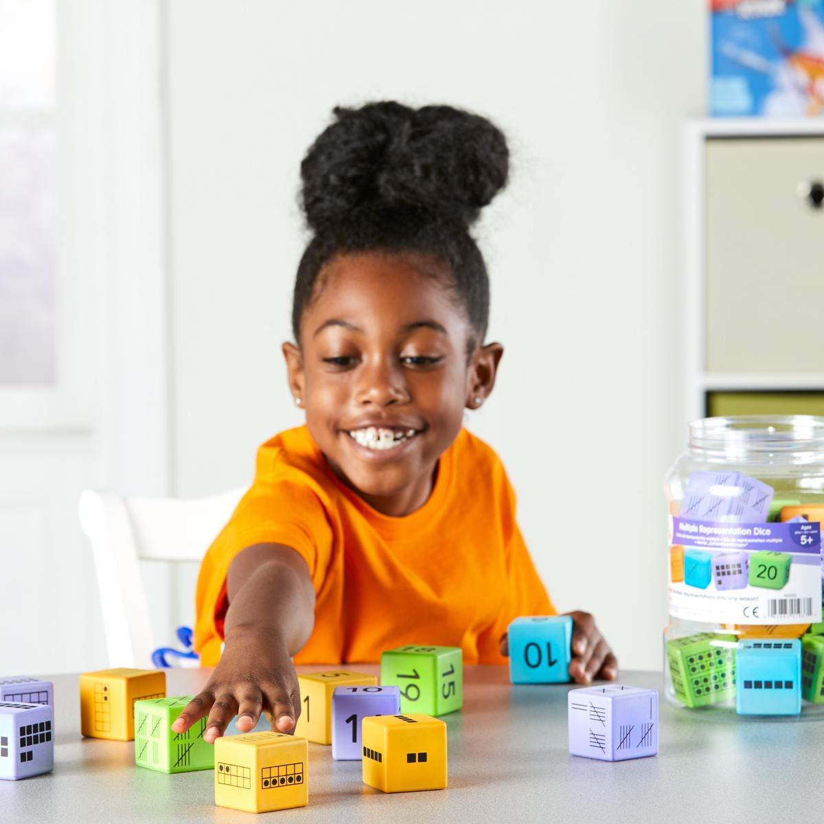 Set de Dados Matemáticos Hand2Mind para Niños 5-8 Años - 16 Piezas