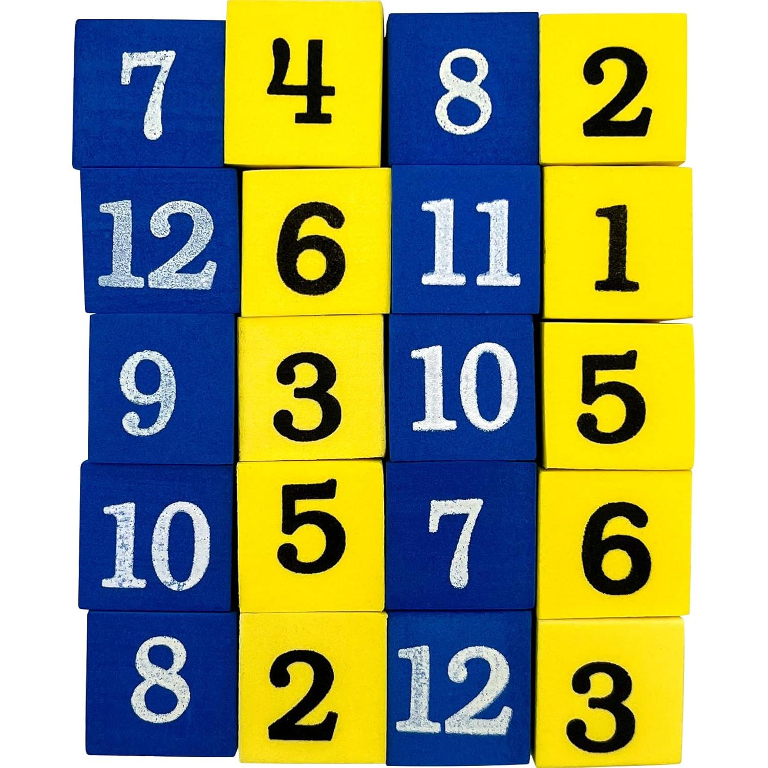 Dados de Espuma Amarillos y Azules Recursos Creados por el Maestro