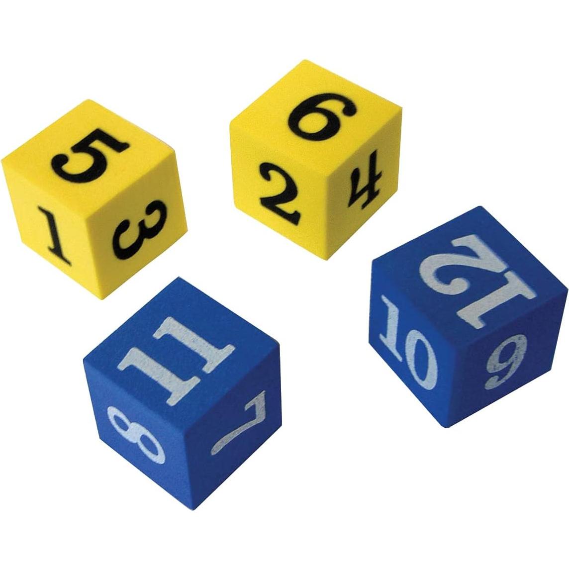 Dados de Espuma Amarillos y Azules Recursos Creados por el Maestro
