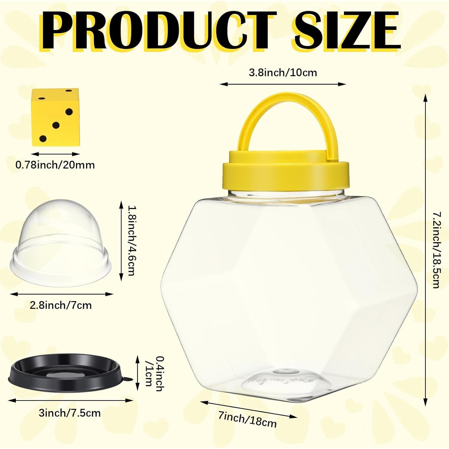 200 Dados de Espuma Amarillos + 50 Vasos + Cubo Soulchen