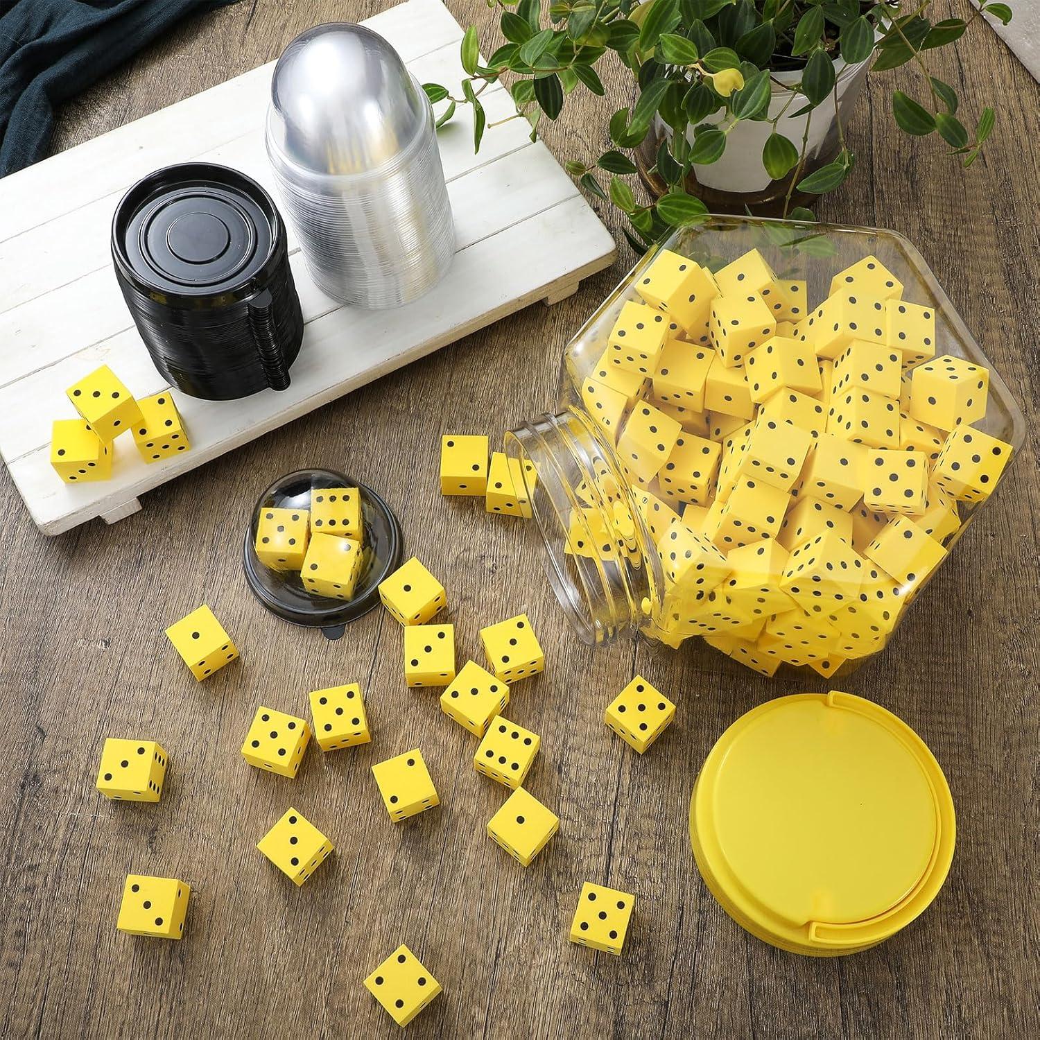 200 Dados de Espuma Amarillos + 50 Vasos + Cubo Soulchen