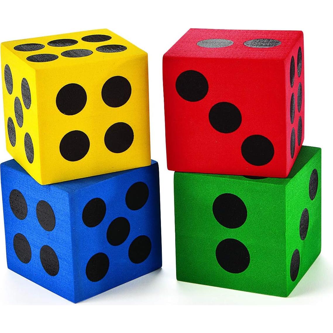 Dados Jumbo de Espuma Fun Express Asortidos 6.35 cm - Juegos