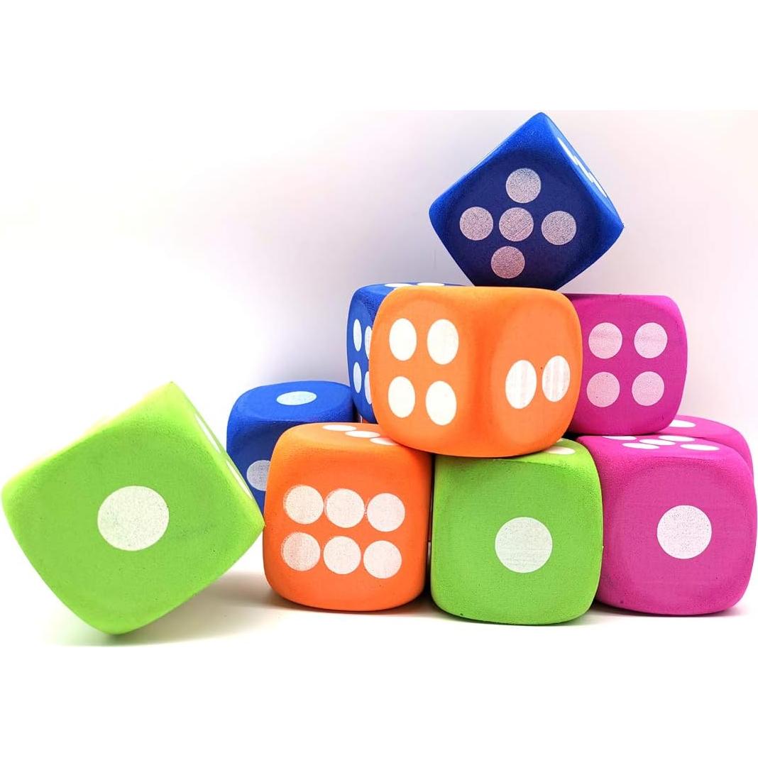 Dados de Espuma Jumbo Qidiwin 12PCS para Niños - Educativos