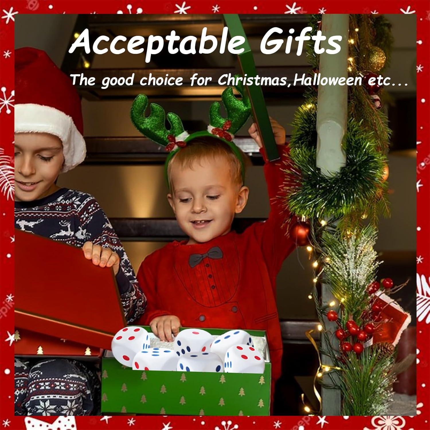 Paquete de 2 pelotas de estrés Dshengoo en forma de dados 7.87 cm