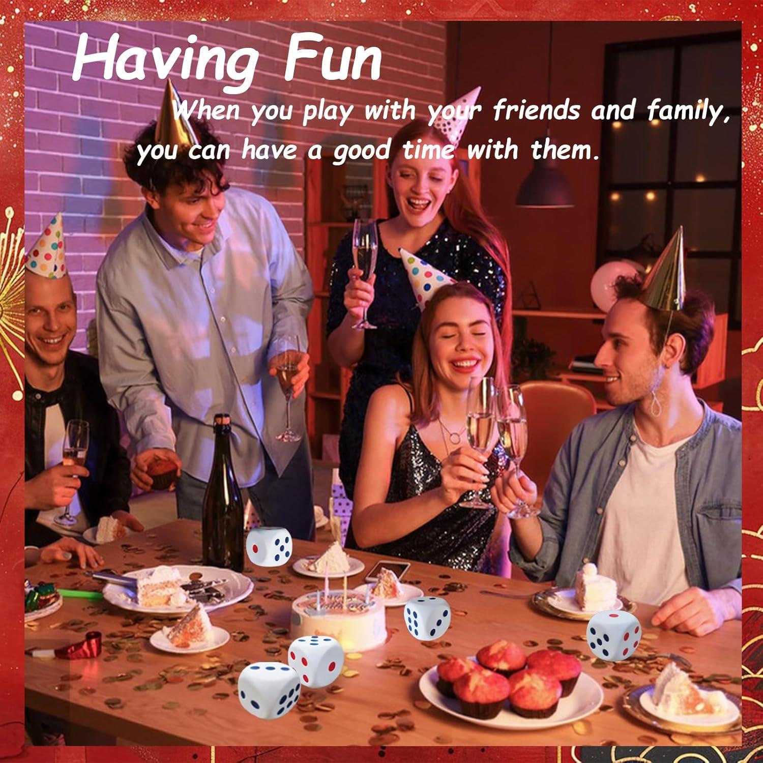 Paquete de 2 pelotas de estrés Dshengoo en forma de dados 7.87 cm