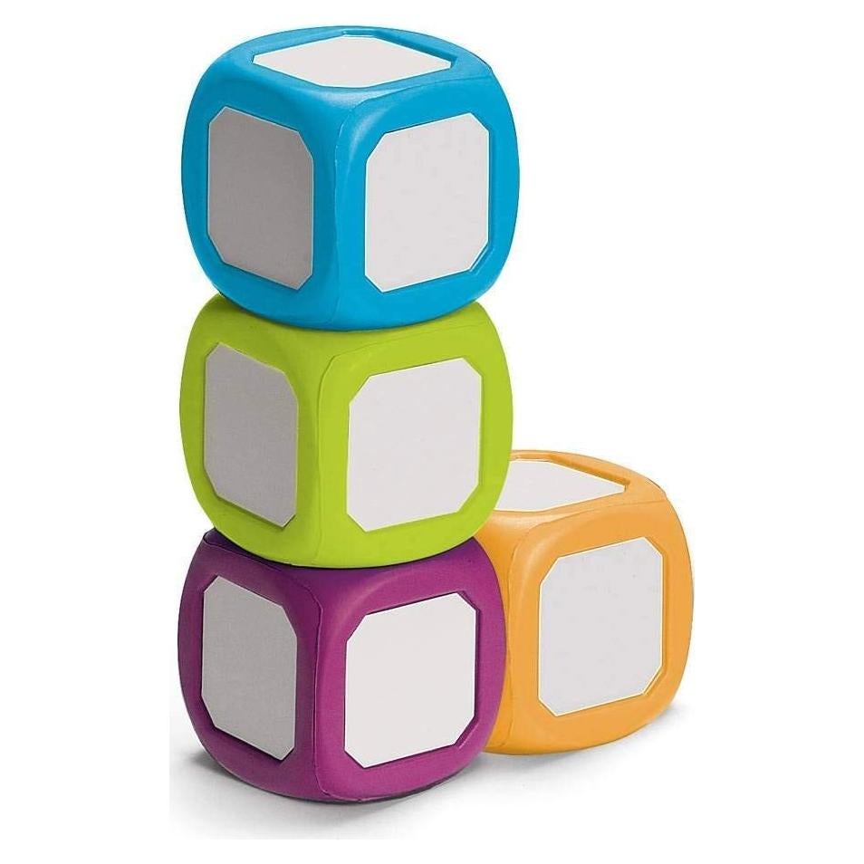 Dados Borrables Hand2Mind para Niños 5-8 Años - Paquete de 4