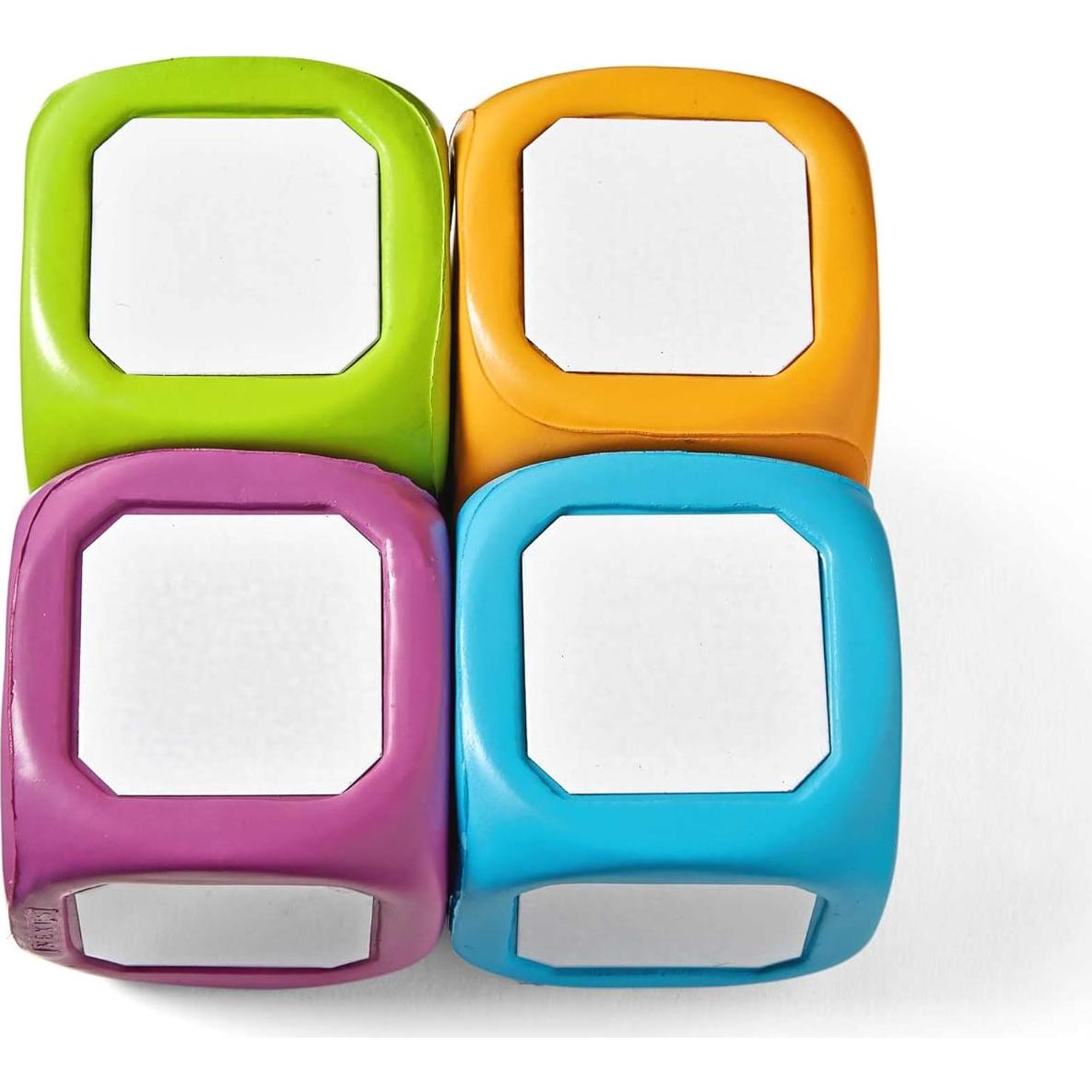 Dados Borrables Hand2Mind para Niños 5-8 Años - Paquete de 4