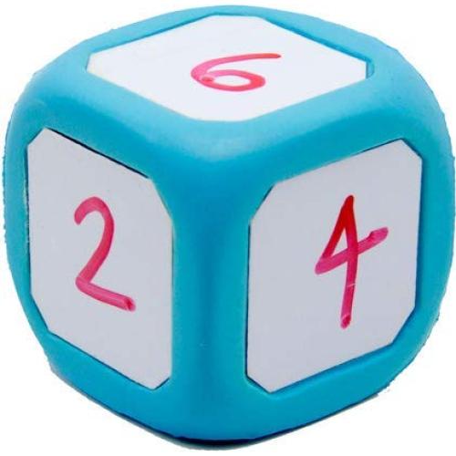 Dados Borrables Hand2Mind para Niños 5-8 Años - Paquete de 4